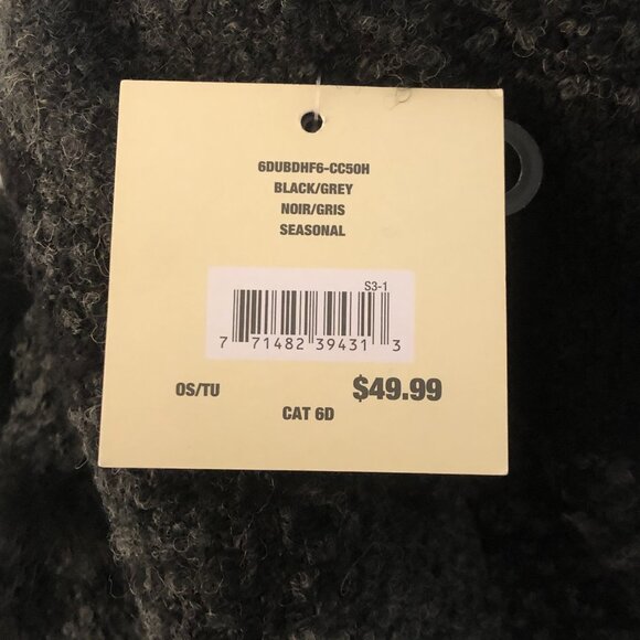 Denver Hayes Wool Blend Trapper hat - Black & gray pattern with black faux fur. - Picture 5 of 10